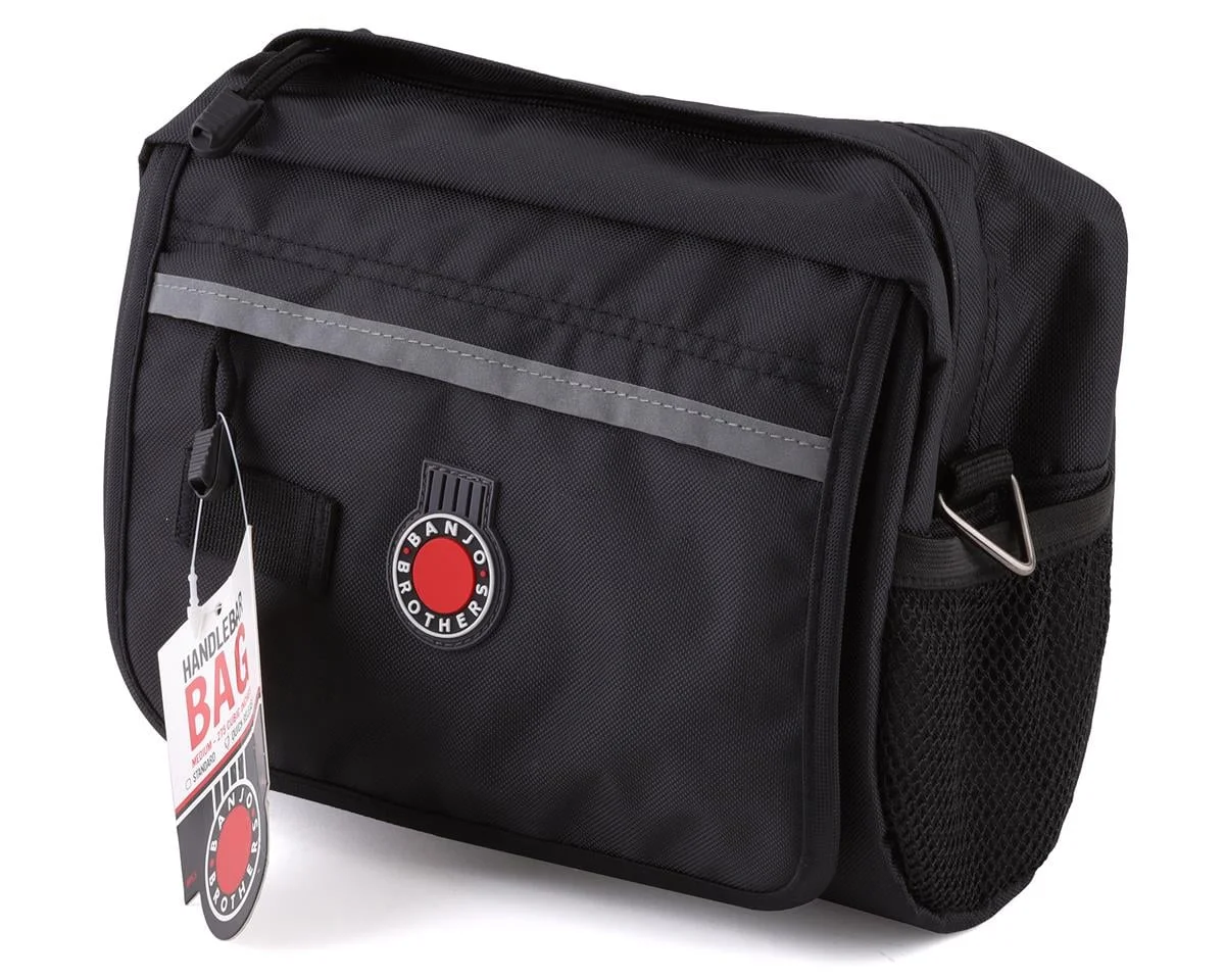 Banjo Brothers Quick-Release Handlebar Bag (Black) (Medium) (4.5L)